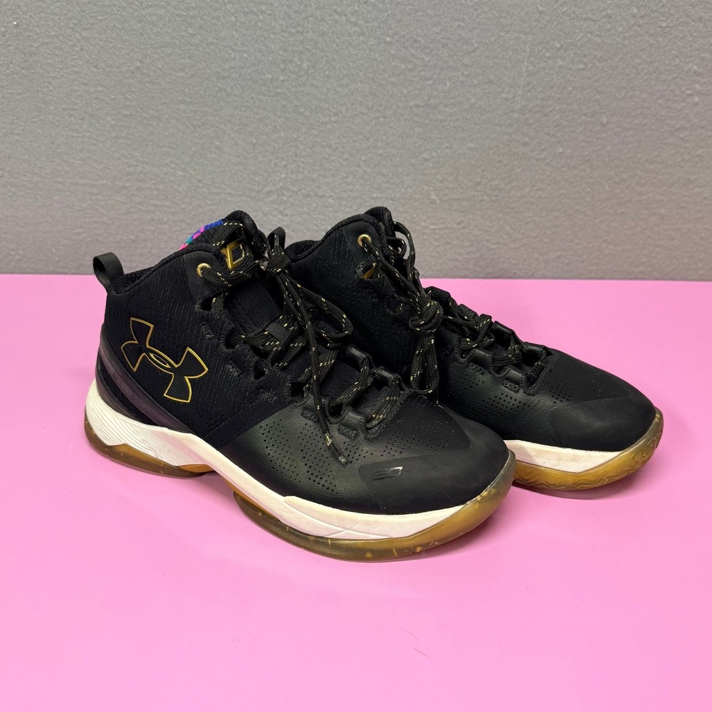 Under Armour Curry 2 LE Basketball‎ Shoes Black Gold Retro Streetwear 1280463001